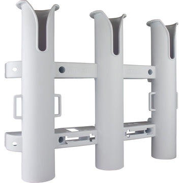 Sea-Dog Triple Threat Three Pole Rod Holder, White, 13-1/2" L – Made in USA