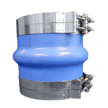 Trident Marine 4 in. ID Blue Silicone Molded Wet Exhaust Hump Hose with 4 T-Bolt Clamps