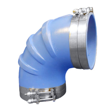 Trident Marine 4 in. ID 90-Degree Molded Silicone Wet Exhaust Elbow with T-Bolt Clamps