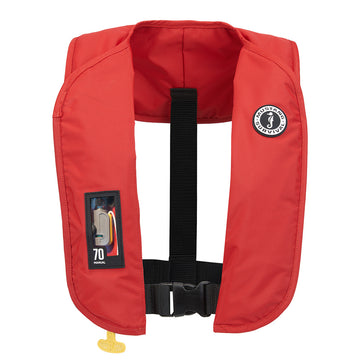 Mustang Survival MIT 70 Manual Inflatable PFD, USCG Approved, Red