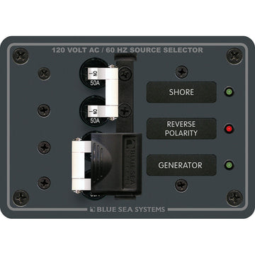 Blue Sea Systems AC Toggle Source Selector, 120V AC 50A