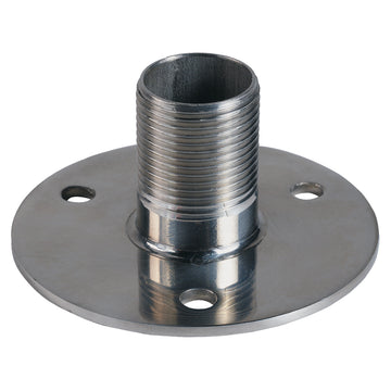 Shakespeare Style 4710 Flange Mount, Stainless Steel, 1.5" High, 1"-14 Threads