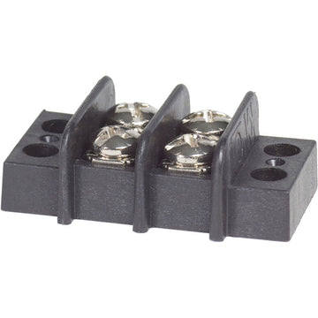 Blue Sea Systems 2402 Terminal Black, 20 AMP - 2 Circuit