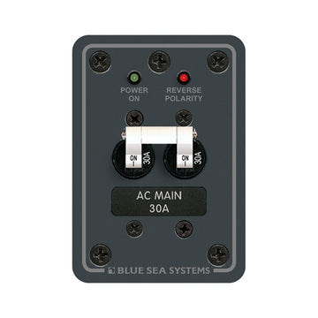 Blue Sea Systems AC Main Only Toggle Circuit Breaker Panel, 120V 30A
