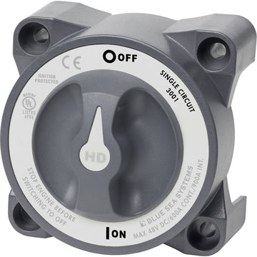 Blue Sea Systems 3001 HD-Series Battery Switch, 900A Cont, ON/OFF w/AFD