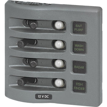 Blue Sea Systems WeatherDeck Waterproof Circuit Breaker Panel, 4 Position – IP67