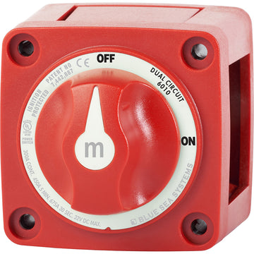 Blue Sea Systems 6010 m-Series Dual Circuit Battery Switch, 600A, Lockable