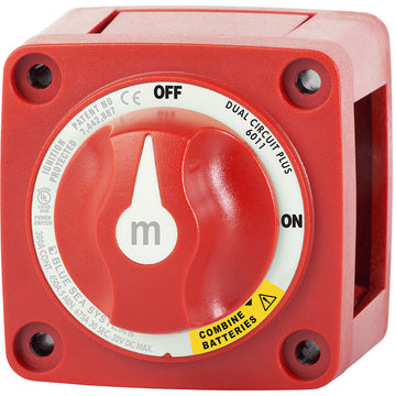 Blue Sea Systems 6011 m-Series Dual Circuit Plus Battery Switch, 1 Pos, 600A