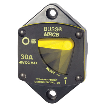 Blue Sea Systems 187-Series Thermal Circuit Breaker, 30A 48V DC Panel Mount