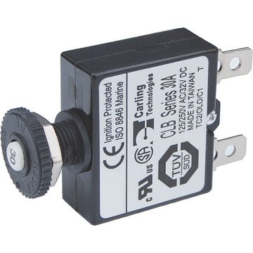 Blue Sea Systems 7059 Push Button Thermal w/Quick Connect, 30A