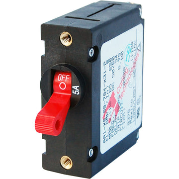 Blue Sea Systems 7201 AC/DC Single Pole Magnetic Circuit Breaker, 5 Amp