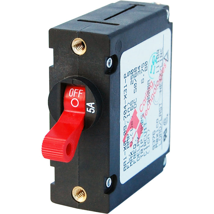 Blue Sea Systems 7201 AC/DC Single Pole Magnetic Circuit Breaker, 5 Amp