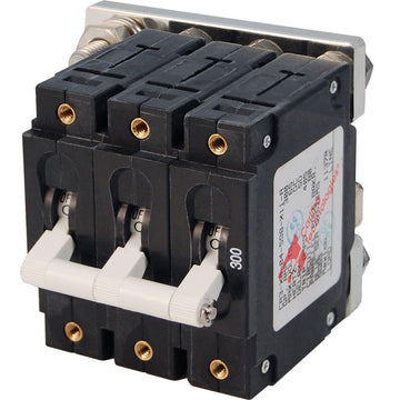 Blue Sea Systems C-Series Triple Pole Toggle DC Circuit Breaker, 300A