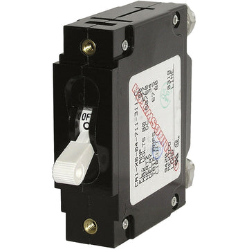 Blue Sea Systems C-Series White Toggle Circuit Breaker, Single Pole 30A