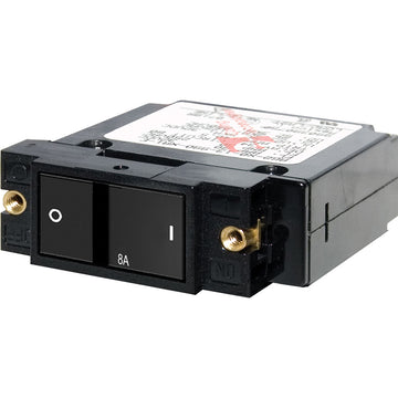 Blue Sea Systems 7401 Single Pole 2" Flat Rocker Circuit Breaker, 8 Amp