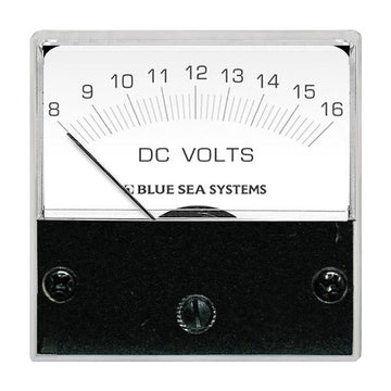 Blue Sea Systems 8028 DC Analog Micro Voltmeter, 2" Face, 8-16V DC