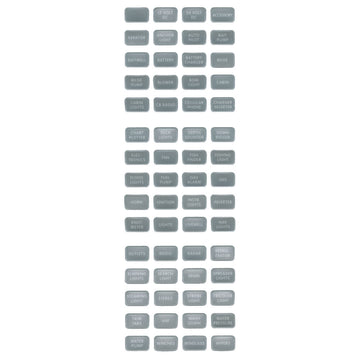 Blue Sea Systems Small Format DC Label Kit, Grey, 60 Weatherproof Labels