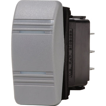 Blue Sea Systems Contura III DPDT (On)-Off-(On) Rocker Switch, Grey