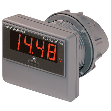 Blue Sea Systems 8235 DC Digital Voltmeter, 0-60V DC, Splashproof