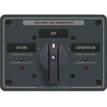 Blue Sea Systems AC Rotary Switch Panel, 65A 120V, UL Listed
