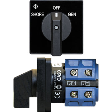 Blue Sea Systems 9009 Rotary AC Source Selector Switch, 120/230V, 32A, UL Listed