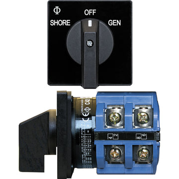 Blue Sea Systems 9011 AC Rotary Switch, 120/230V, 65A – UL Listed