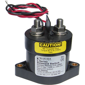 Blue Sea Systems 9012 L Solenoid Switch, 12-24VDC, 450A Continuous