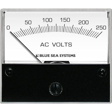 Blue Sea Systems AC Analog Voltmeter, 0-250V AC, Backlit 2-3/4" Face