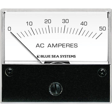 Blue Sea Systems AC Analog Ammeter, 0-50A with Current Transformer & Backlight