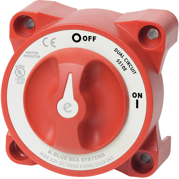 Blue Sea Systems 5510E e-Series Dual Circuit Battery Switch, 600A, 1 Position