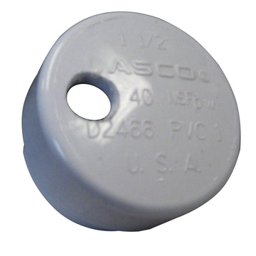 Lee's Tackle PVC Drain Cap for Heavy Rod Holders, 1/4" NPT, 2.25" Diameter