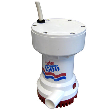 Rule 51S Automatic Bilge Pump, 1500 GPH, 12V – Marine Grade
