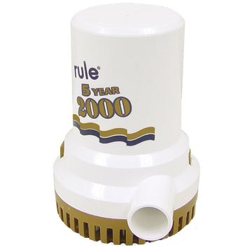 Rule 09 2000 GPH Gold Series Bilge Pump, 2000 GPH, 12V