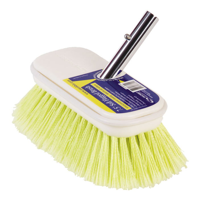 Swobbit 7.5 in. Soft Flagged Cleaning Brush - Yellow