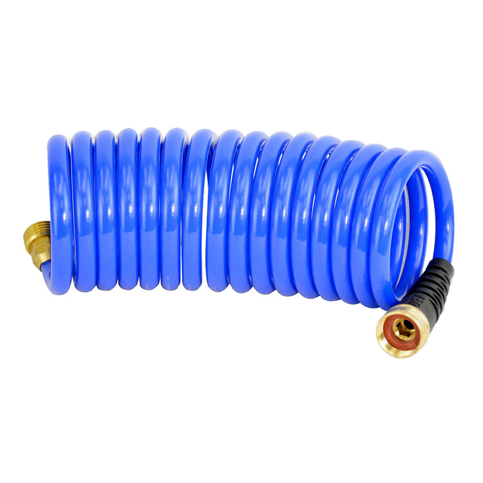 HoseCoil 15 ft. Self-Coiling Polyurethane Hose with Flex Relief