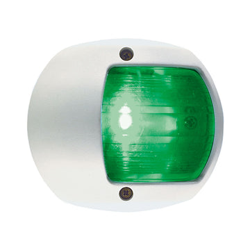 Perko LED Green Side Navigation Light, 12V, White Housing