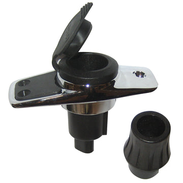 Perko Locking Collar Pole Light Mounting Base, 2-Pin, 5-Degree Rake