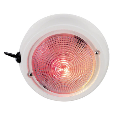 Perko Exterior Surface Mount Dome Light, Red/White, 12V