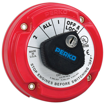 Perko Medium Duty Battery Selector Switch, 250A, AFD, Key Lock, CE Certified
