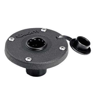 Scotty 344-BK Round Flush Deck Mount, 3 3/4" Diameter