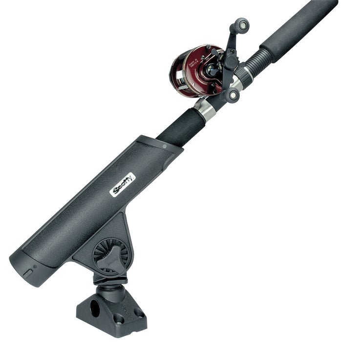 Scotty Rodmaster II Rod Holder with 241 Deck/Side Mount, Black