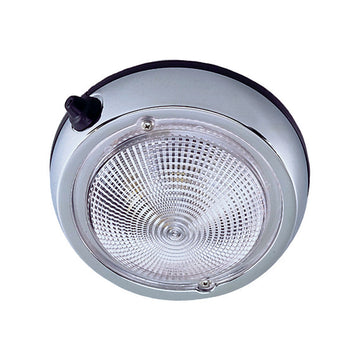 Perko Surface Mount Dome Light, Chrome Plated, 3.75 in.