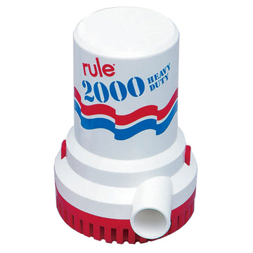 Rule 2000 GPH Non-Automatic Bilge Pump, 12V UL Listed