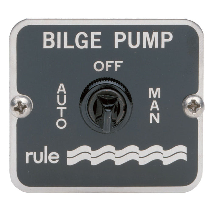 Rule 3-Way Bilge Pump Panel Switch, Black