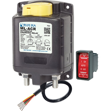 Blue Sea Systems ML-ACR Automatic Charging Relay, 12V 500A with Manual Control