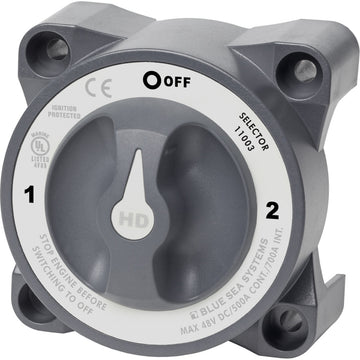 Blue Sea Systems 11003 HD-Series Heavy Duty 3-Pos Selector Battery Switch, 500A