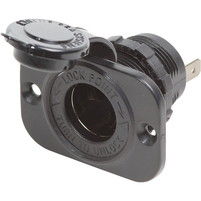 Blue Sea Systems 12 Volt Dash Socket, Black — Model 1011