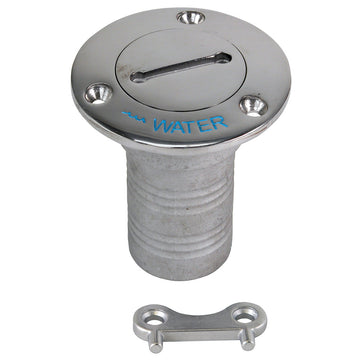Whitecap 6125C 90-Degree 316 SS Water Deck Fill, 1-1/2" Hose, Keyed