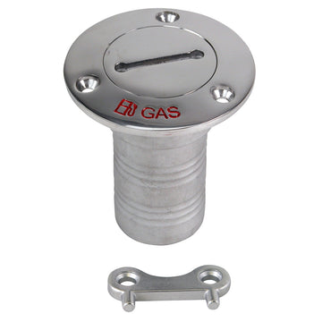 Whitecap Marine Hose Deck Fill, 2" Gas, 316 Stainless Steel, 90-Degree Angle