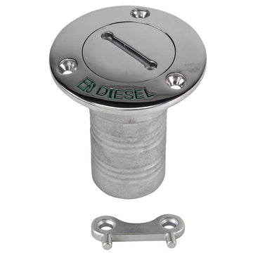 Whitecap 6395C 2" 90-Degree Diesel Deck Fill, 316 Stainless Steel